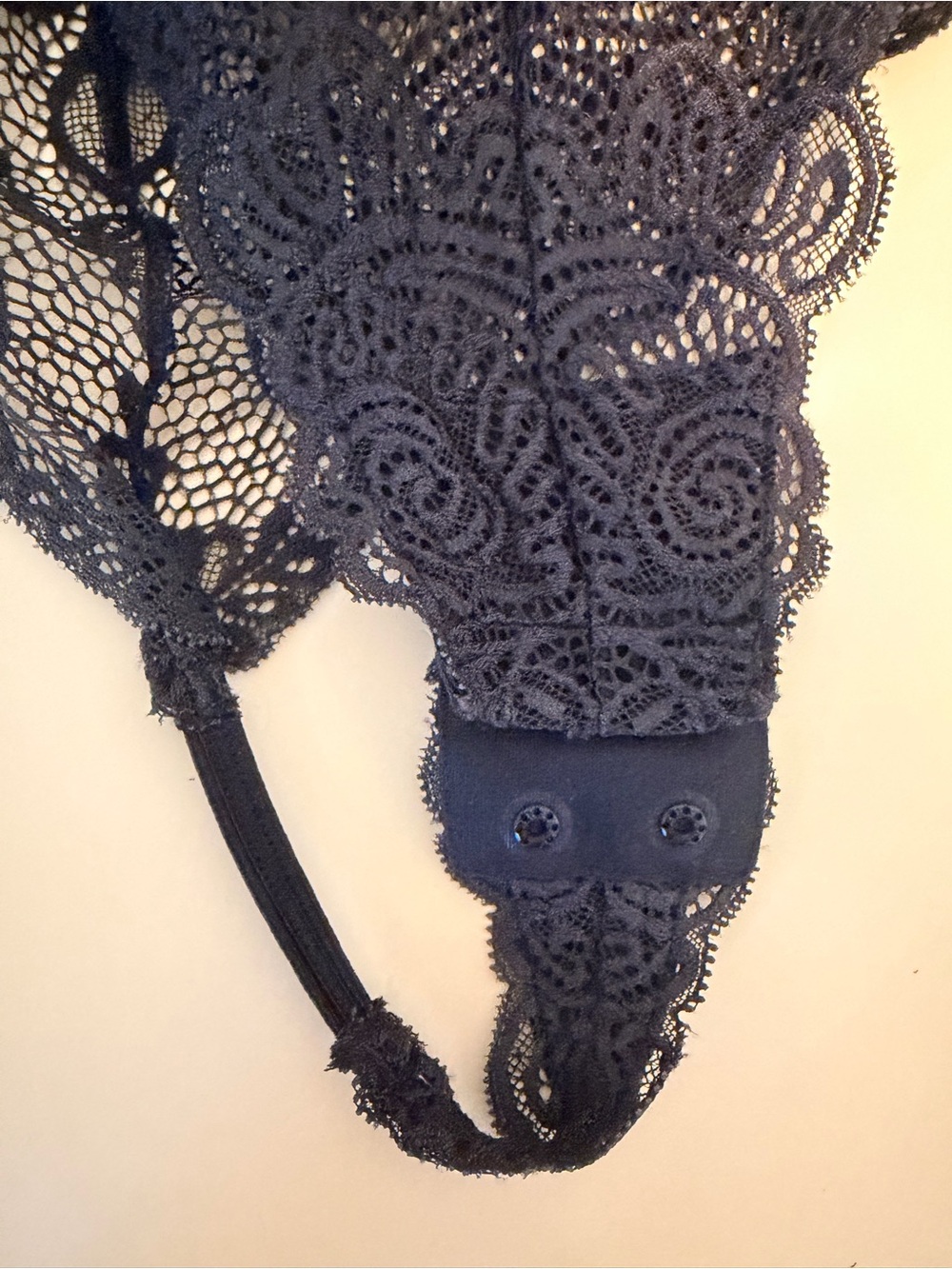 Victoria's Secret Very Sexy Black Lace Plunge Teddy Bodysuit M - Picture 7 of 10